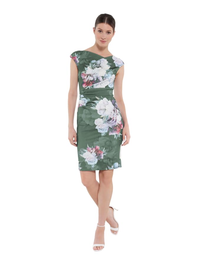 SWING Cocktailkleid aus bedrucktem Scuba bei Robert Ley