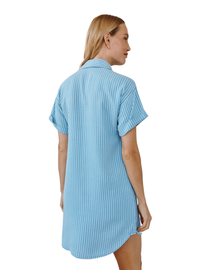 Bella Dahl Hemdblusenkleid mit aufrollbaren Ärmeln bei Robert Ley