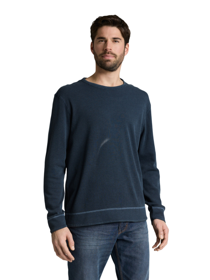 Tom Tailor Casual Langarmshirt mit Waffelstruktur bei Robert Ley