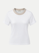 Peserico T-Shirt aus Woll-Kaschmir-Mix B00 flash white bei Robert Ley