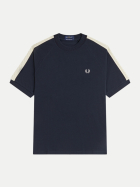 FRED PERRY T-Shirt Cable Taped 608-navy bei Robert Ley