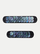Hey Marly Wechsel-Patches Braided Glitter shiny plate black bei Robert Ley