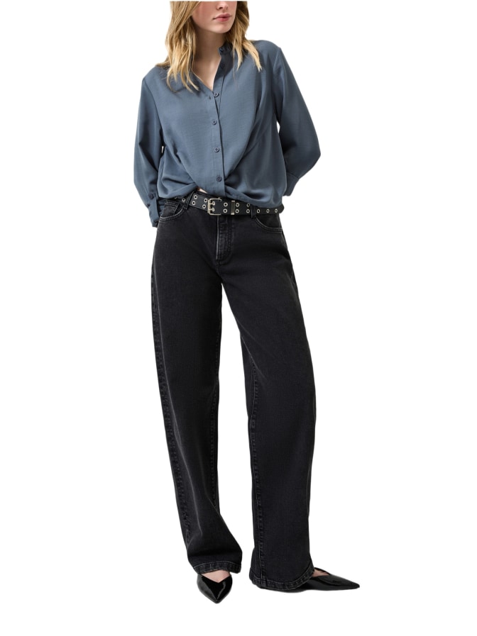 Q/S designed by Bluse mit fixiertem Knotendetail bei Robert Ley