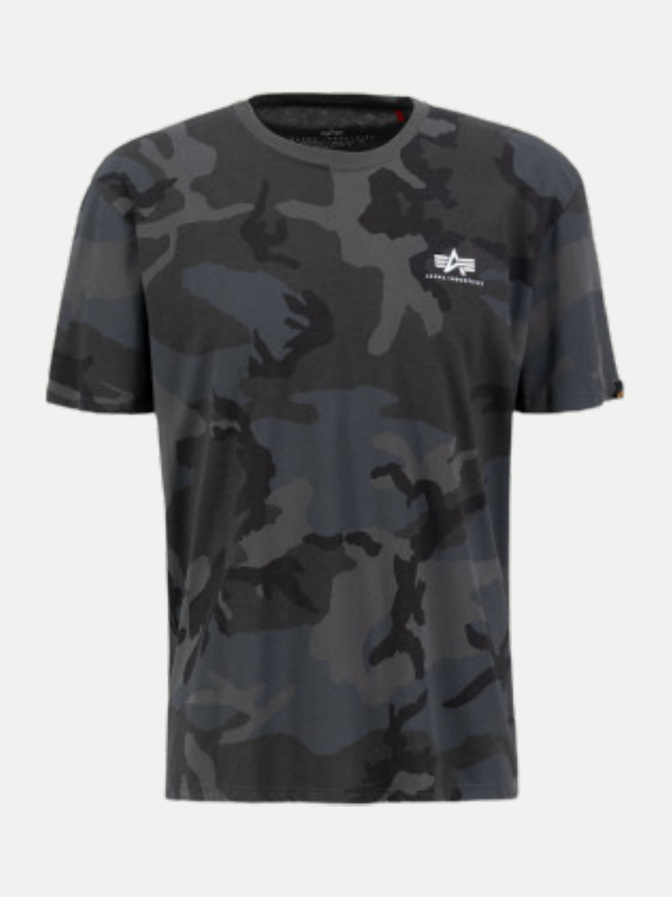 Alpha Industries Basic T-Shirt Small Logo Camo bei Robert Ley