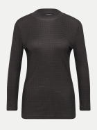 Street One Jerseyshirt mit Hahnentrittmuster 27874-black coffee bei Robert Ley