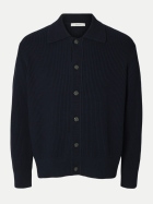 SELECTED HOMME Strickjacke mit Polokragen 186839-Sky Captain bei Robert Ley