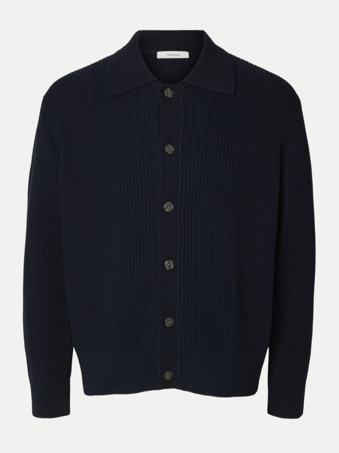 SELECTED HOMME Strickjacke mit Polokragen bei Robert Ley