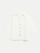 Comma Loose- Fit Denim-Bluse 0120-WHITE bei Robert Ley
