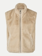 Rabe Moden Flauschige Weste 7639-BISKUIT bei Robert Ley