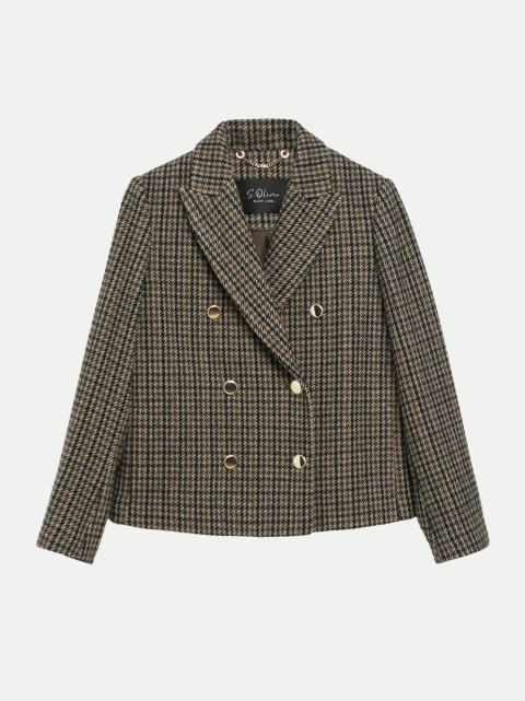 s.Oliver BLACK LABEL Blazer-Jacke mit Hahnentrittmuster bei Robert Ley