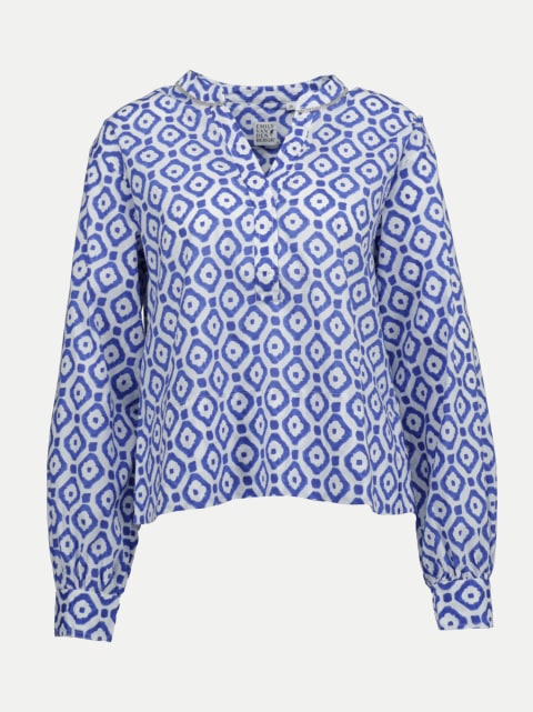 Emily Van Den Bergh Boxy-Bluse mit Batikprint bei Robert Ley
