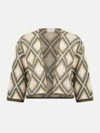 Cartoon Strickjacke mit Karo-Muster 5872-Khaki/Beige bei Robert Ley