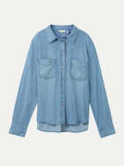 Tom Tailor Casual Bluse Denim 10113-Clean Mid Stone Blue Denim bei Robert Ley