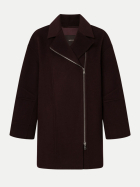 Windsor Women Wollmantel mit Reißverschluss DM837H 503-Dark Purple 503 bei Robert Ley