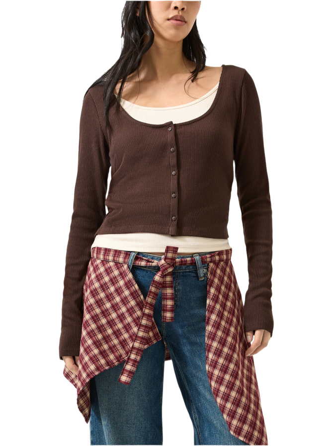 Q/S designed by Langarmshirt in 2-in-1 Optik bei Robert Ley