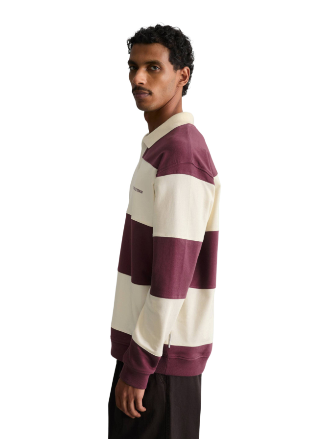 Marc O'Polo DENIM Polo-Sweatshirt mit Blockstreifen bei Robert Ley