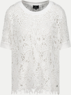 Monari Pullover mit Spitzenmuster 105-cream bei Robert Ley