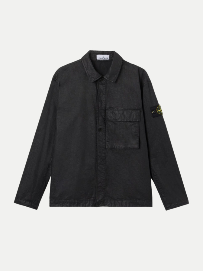 Stone Island Overshirt mit Logo-Badge bei Robert Ley
