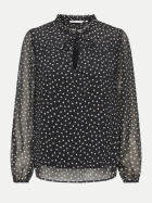 Only Gemusterte Bluse 177911029-Black/CD DOTS bei Robert Ley
