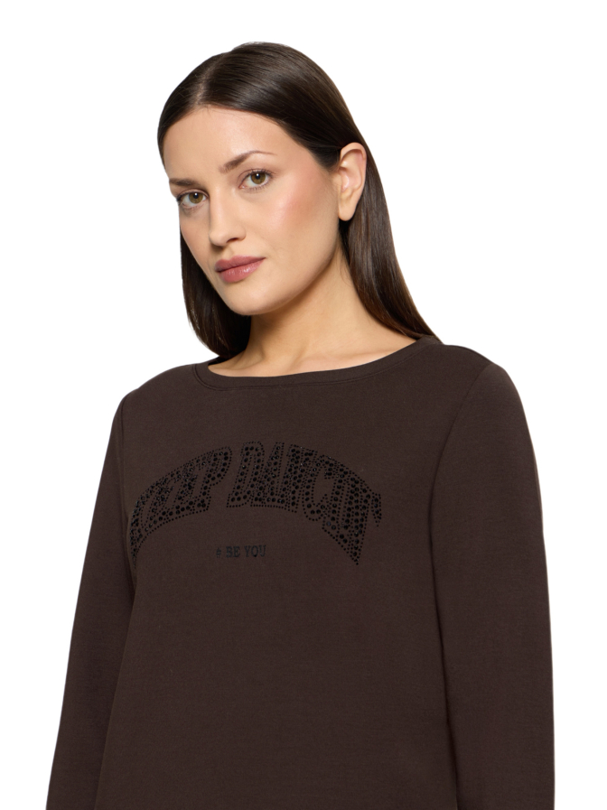 Cartoon Langarmshirt mit Schriftzug bei Robert Ley