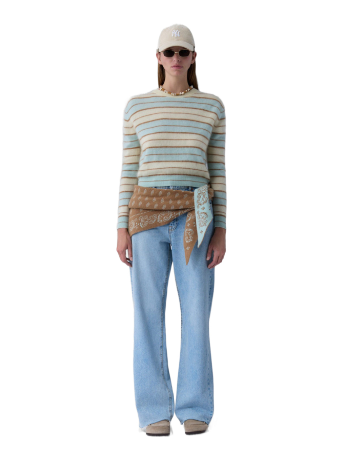 Guest in Residence Kaschmirpullover Grizzly Stripe Crew bei Robert Ley