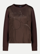 Monari Blusenshirt mit Schmuckdetails 567-black coffee bei Robert Ley
