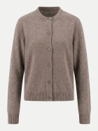 Fynch-Hatton Wollcardigan mit Rundhalsausschnitt 851-URBAN TAUPE bei Robert Ley