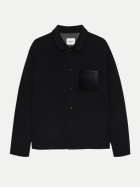 ARMA Overshirt Navid mit Brusttasche aus Leder black bei Robert Ley