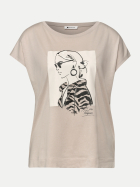 Street One T-Shirt mit Front-Print 37727-clay sand bei Robert Ley
