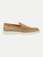 Santoni Loafer aus Veloursleder c30-light brown bei Robert Ley