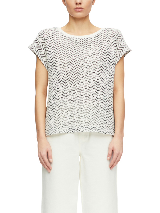 Comma Shirt aus Strukturjersey bei Robert Ley