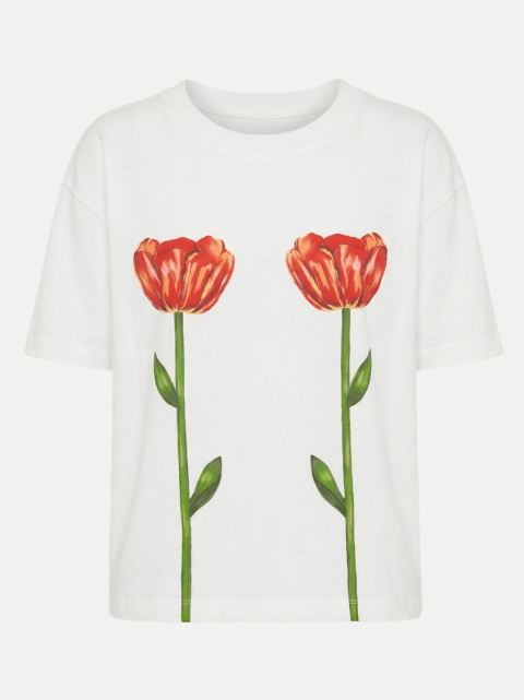 Farm Rio T-Shirt mit tropischen Rosen bei Robert Ley
