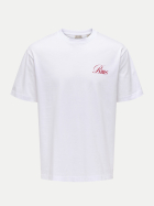 Only & Sons Tshirt Onsfred 209112003-Bright White/Amore front bei Robert Ley