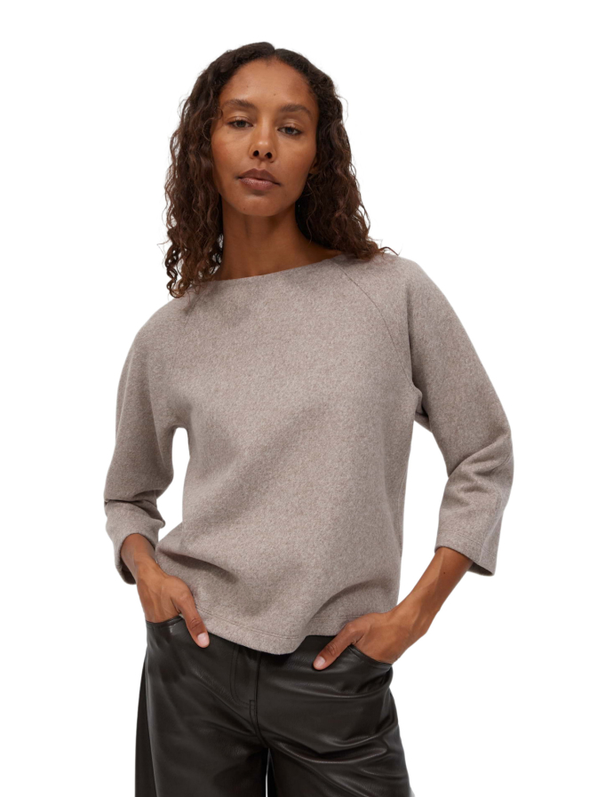 Opus Sweatshirt Gusera mit feiner Mélange Optik bei Robert Ley