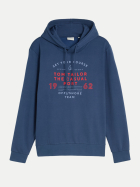 Tom Tailor Casual Hoodie mit Logo-Print 10318-Dark Duck Blue bei Robert Ley