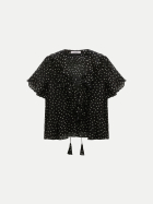 Dorothee Schumacher Bluse DANCING DOTS 090-white dot on blk bei Robert Ley