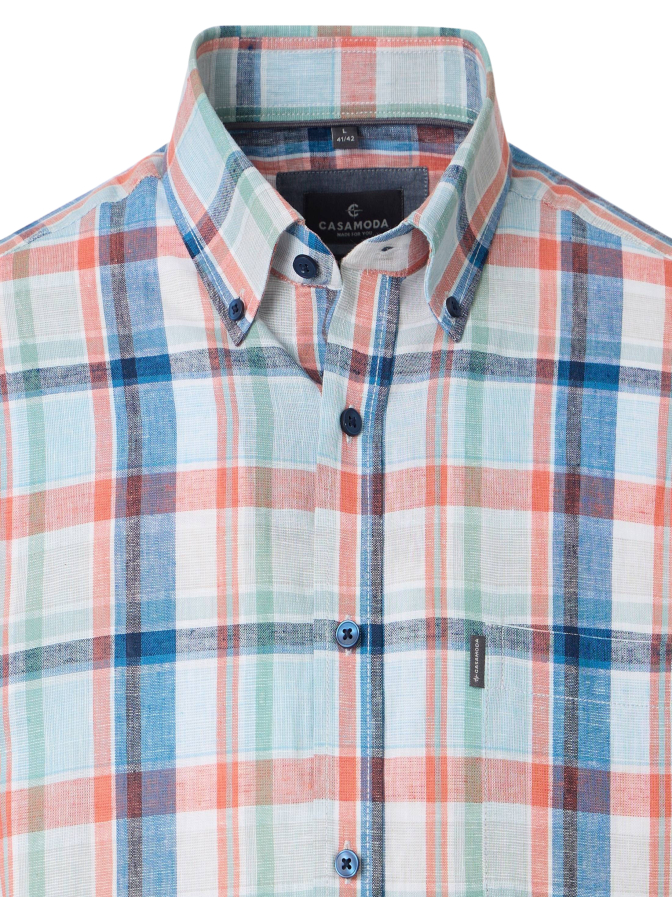 Casamoda Casual-Fit Kurzarm-Leinenhemd bei Robert Ley