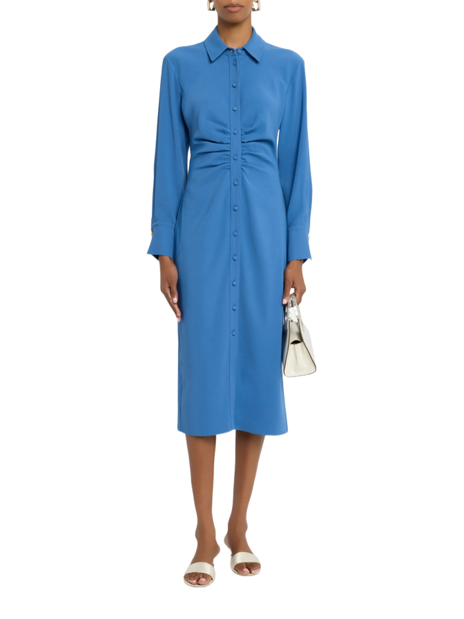 Veronica Beard Hemdblusenkleid Loxley mit Raffungen bei Robert Ley