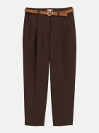 Tom Tailor Casual Barrel-Leg Bundfaltenhose 13234-java dark brown bei Robert Ley