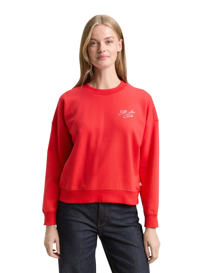 Tom Tailor Denim Sweatshirt mit Glitzerschrift bei Robert Ley