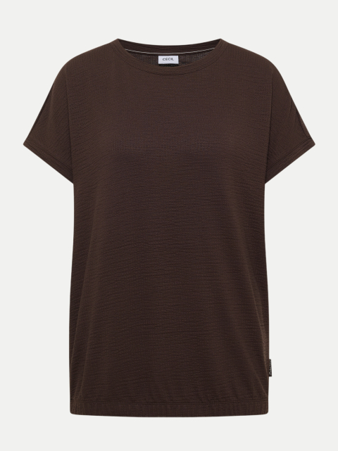Cecil T-Shirt mit Rundhals und Struktur bei Robert Ley