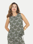 Marivie Top Superduper mit Allover-Print ethno khaki bei Robert Ley