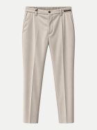 MICHAEL COAL Tapered-Fit Bundfaltenhose fango bei Robert Ley