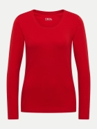 Cecil Basic Langarmshirt Pia 17902-flame red bei Robert Ley