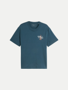 Tom Tailor Denim Relaxed- Fit T-Shirt mit Rückenprint 32227-tide petrol bei Robert Ley