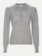 FRAME Scallop Polo Sweater lhgr light heat-lhgr light heather grey bei Robert Ley