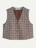 Marc O'Polo DENIM Regular-Fit Karoweste 1543-Dark Brown_Multi_01 bei Robert Ley