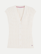 Tommy Hilfiger Strick Weste mit Zopfmuster Z00-YELLOW bei Robert Ley