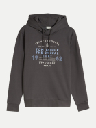 Tom Tailor Casual Hoodie mit Logo-Print 10899-Tarmac Grey bei Robert Ley