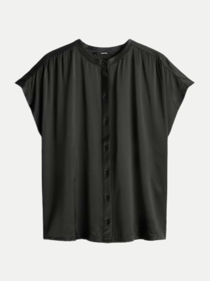 someday Jerseyshirt Koralie detail im Materialmix bei Robert Ley